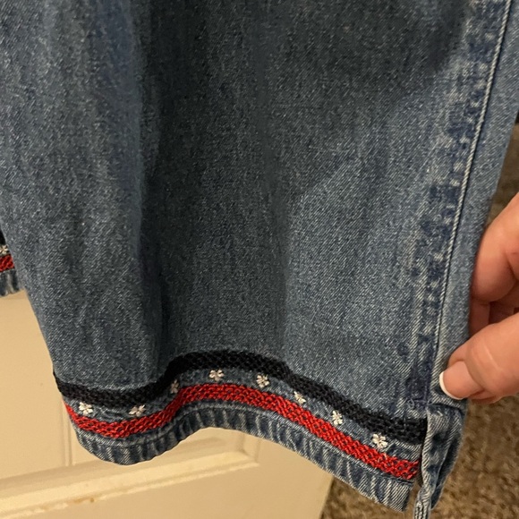 🇺🇸Americana Cropped Denim Overalls, 4th of July, size Large - Picture 4 of 8